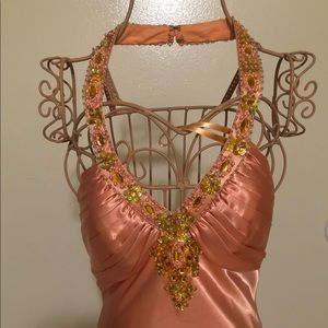 Peach prom dress